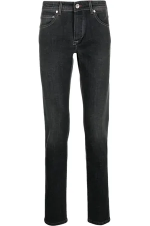 BARBA Skinny-Jeans mit Logo-Patch