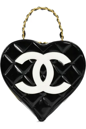 CHANEL Gesteppte 1995 CC Heart Kosmetiktasche