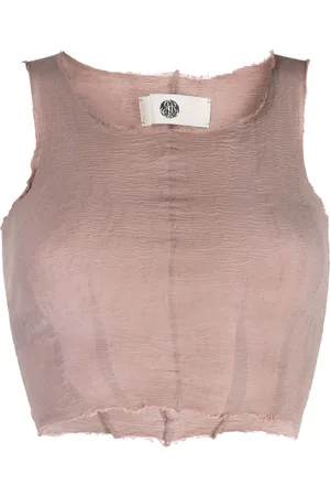 MARC LE BIHAN Cropped-Top mit rundem Ausschnitt