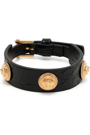 VERSACE Medusa Biggie Armband mit Kroko-Optik