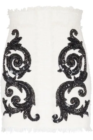Balmain Minirock im Layering-Look