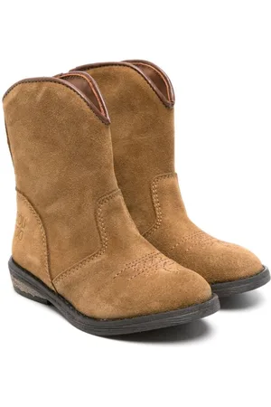 DOUUOD KIDS Wildlederstiefel mit Logo-Prägung