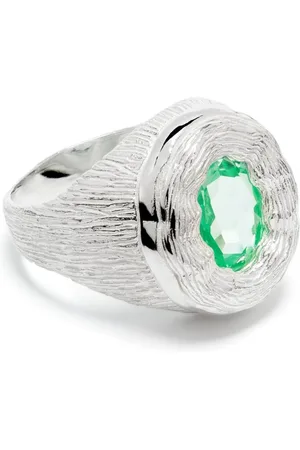 Bleue Burnham Mirror Ring mit Saphir