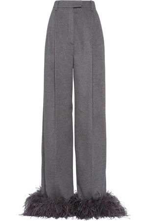 Prada Hose mit Federsaum