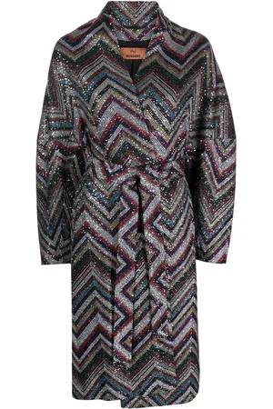 Missoni Zigzag Mantel mit Pailletten