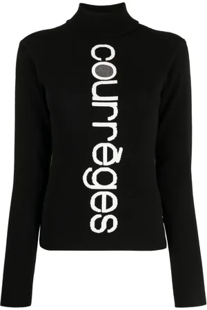 Courrèges Intarsien-Pullover mit Stehkragen