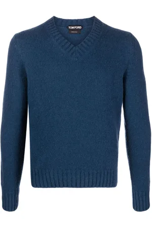 Tom Ford Gerippter Pullover mit V-Ausschnitt