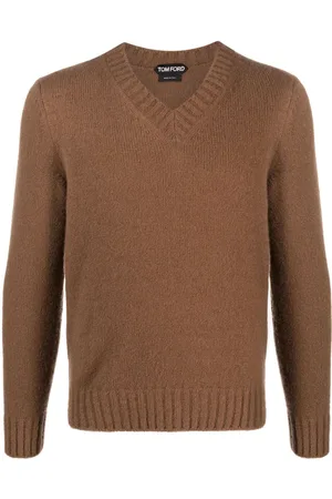 Tom Ford Gerippter Pullover mit V-Ausschnitt