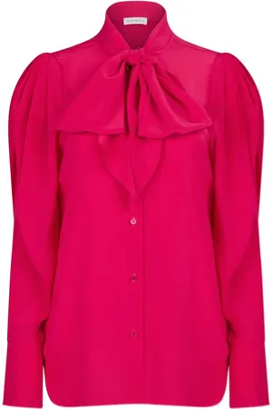 Nina Ricci Seidenbluse mit Schleifenkragen
