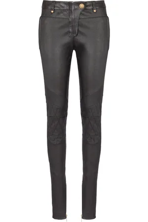 Balmain Skinny-Hose aus Leder