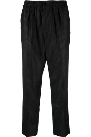Ami Cropped-Hose mit Nadelstreifen