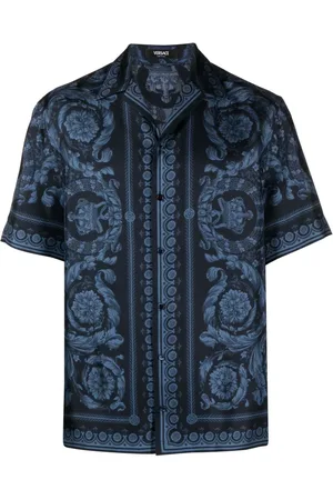 VERSACE Hemd aus Seide mit Barocco-Print