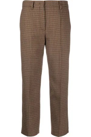 Prada Wollhose mit Hahnentrittmuster