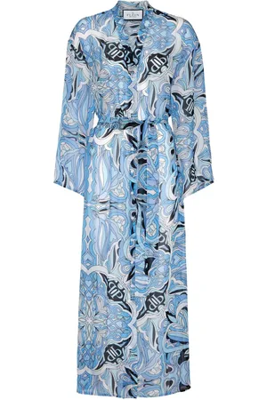 Philipp Plein Kaftankleid mit grafischem Print