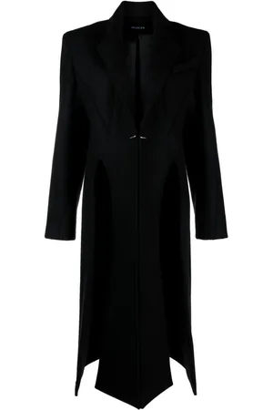 MUGLER Einreihiger Wollmantel