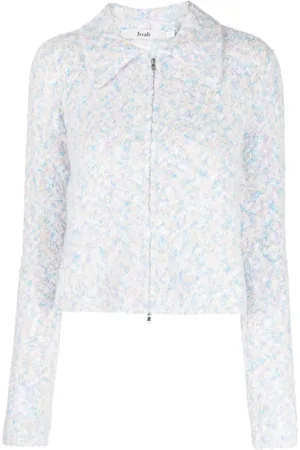 B+AB Melierter Cropped-Cardigan