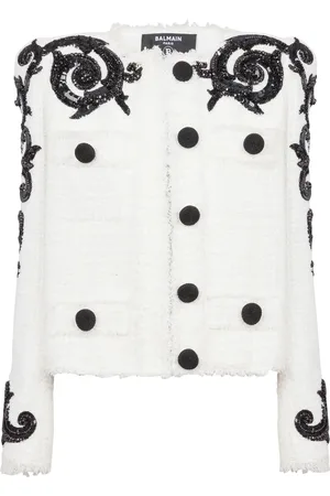 Balmain Bestickte Tweed-Jacke
