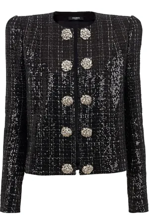 Balmain Tweed-Jacke mit Pailletten