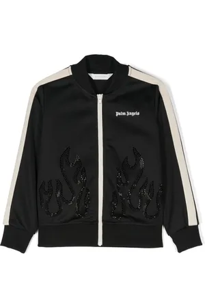 Palm Angels Flames Sportjacke mit Strassverzierung