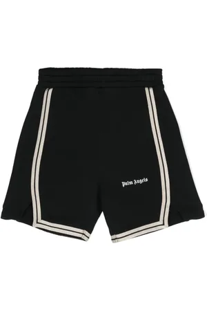 Palm Angels Gestreifte Shorts mit Logo-Detail