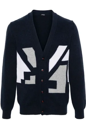 Kiton Intarsien-Cardigan aus Kaschmir