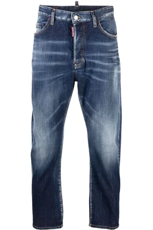 Dsquared2 Halbhohe Straight-Leg-Jeans