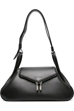 Amina Muaddi Gemini Schultertasche aus Leder