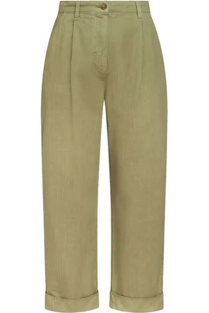 Etro Cropped-Chino mit Fischgrätenmuster