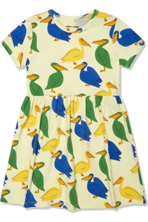 Mini Rodini Kleid mit Pelikan-Print