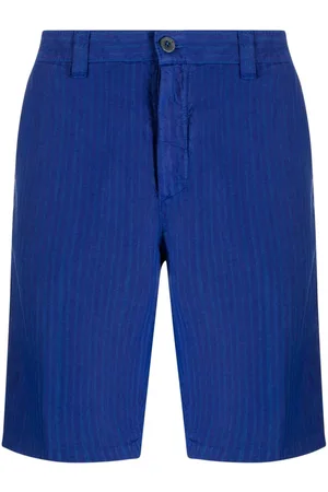 120% Lino Gestreifte Bermudas aus Leinen