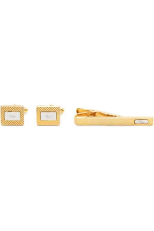 Dior 1990 Set aus Manschettenknöpfen und Krawattenklammer
