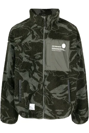 A Bathing Ape Fleecejacke mit Camouflage-Print