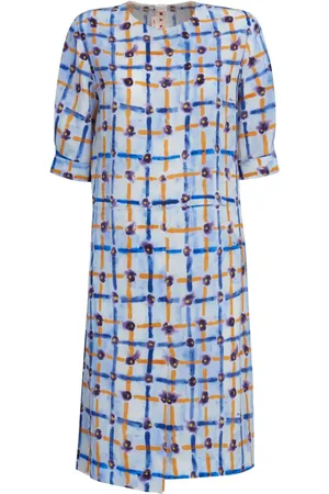 Marni Asymmetrisches Midikleid mit Blumen-Print
