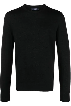 Hackett Jacquard-Pullover mit Fischgrätenmuster