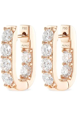 ALINKA 18kt Linka Grande Rotgoldcreolen mit Diamanten