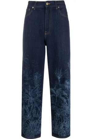 Alanui Gerade Jungle Toile de Jouy Jeans