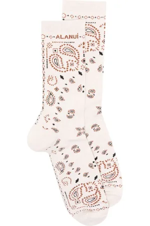 Alanui Gerippte Socken mit Bandana-Muster