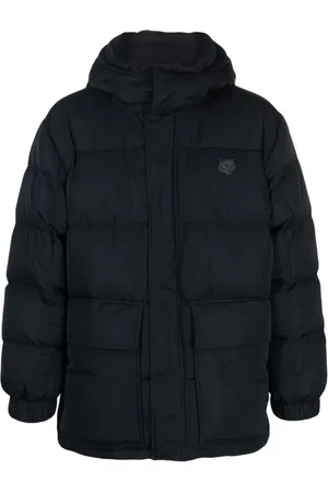 Maison Kitsuné Daunen-Kapuzenjacke mit Logo-Applikation
