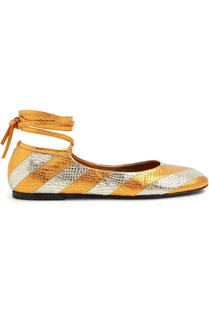 La DoubleJ Ballerinas mit Metallic-Effekt
