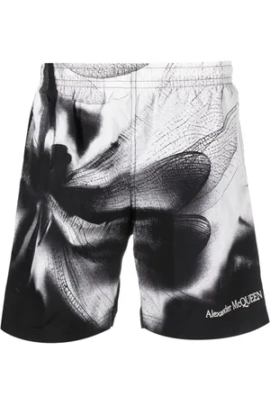 Alexander McQueen Badeshorts mit Libellen-Print