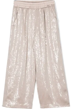 Brunello Cucinelli Wide-Leg-Hose mit Pailletten