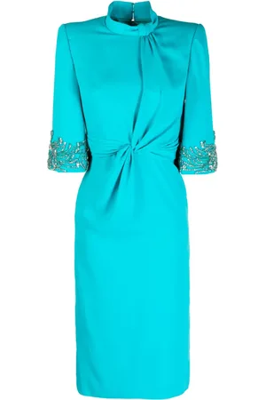 Jenny Packham Drapiertes Midikleid