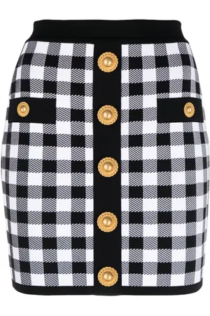 Balmain Minirock mit Vichy-Karomuster