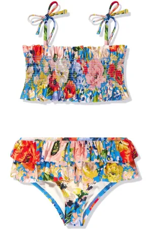 ZIMMERMANN Gerüschter Bikini mit Blumen-Print
