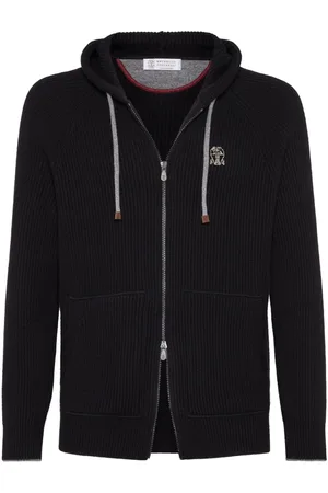 Brunello Cucinelli Gerippter Hoodie aus Kaschmir