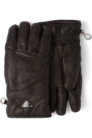 Prada Handschuhe aus Leder mit Triangel-Logo