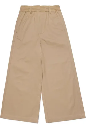 Maison Margiela Weite Chino mit Logo-Stickerei