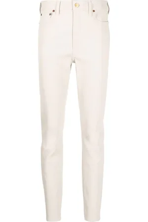 Ralph Lauren Lederhose mit schmalem Schnitt