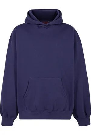 Supreme FW23 - Washed Navy Hoodie mit Satinapplikation