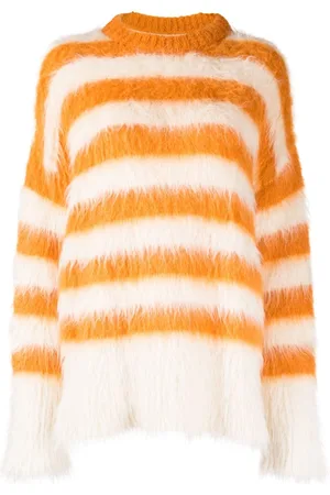 MONSE Gestreifter Pullover mit tiefen Schultern